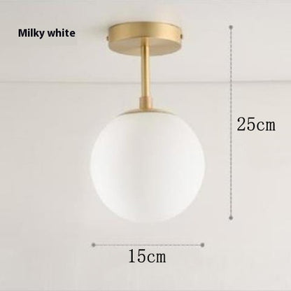 Nordic Copper Magic Bean Pendant Light / Milky White / Warm Light