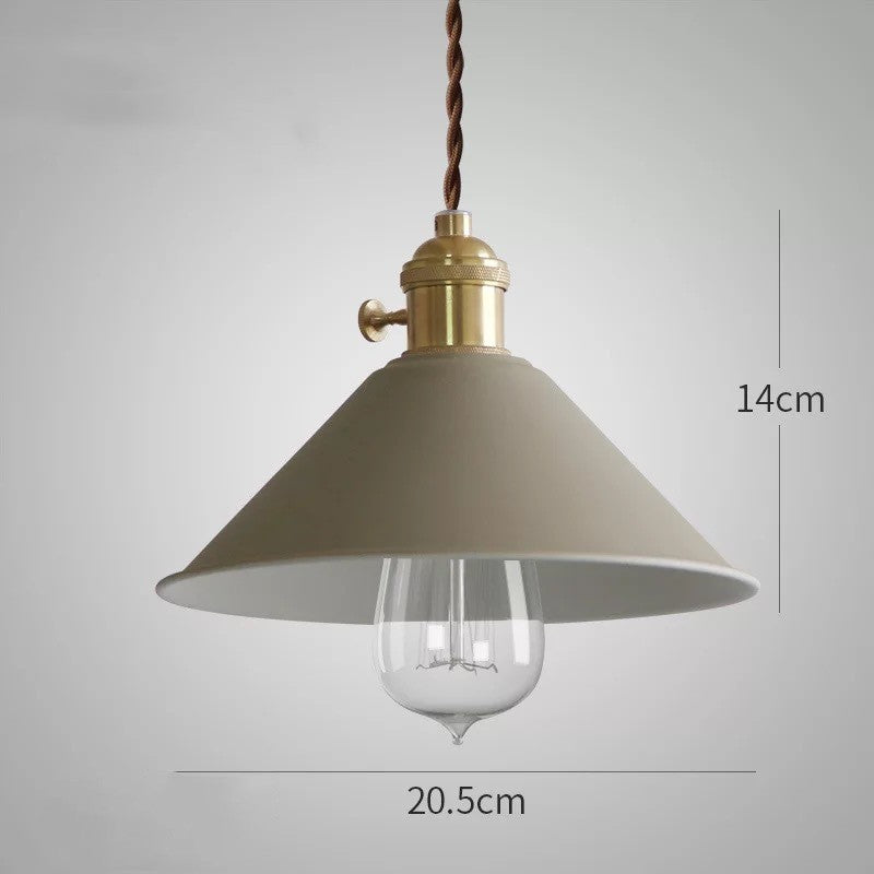 Nordic Macaron Copper Fish Pendant Light / White / Edison bulb