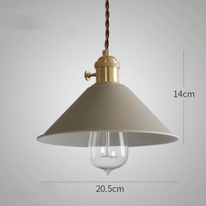 Nordic Macaron Copper Fish Pendant Light / White / Edison bulb