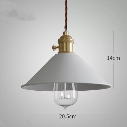 Nordic Macaron Copper Fish Pendant Light / Green / Edison bulb