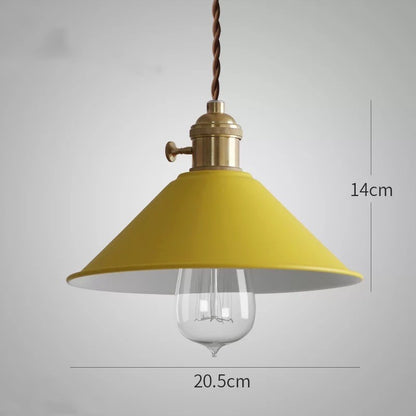 Nordic Macaron Copper Fish Pendant Light / Yellow / Led bulb
