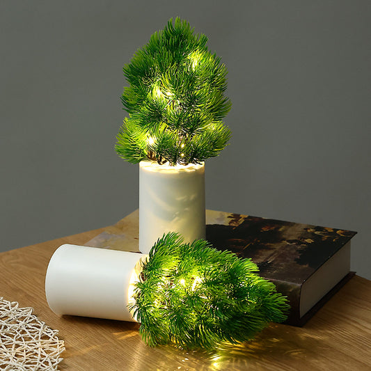 Pine Cypress Decorative Bedside Night Light / Pine Cypress Small Night Lamp