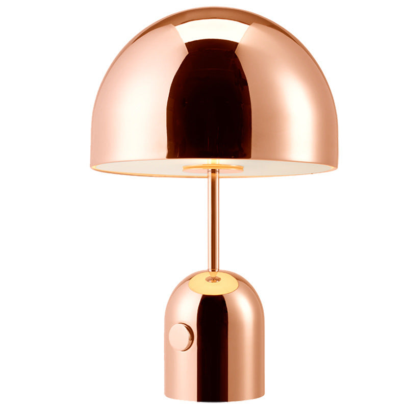 Postmodern Rose Gold Mushroom Table Lamp / Chrome / EU