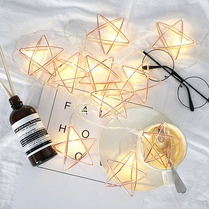 Rose Gold Star LED String Lights